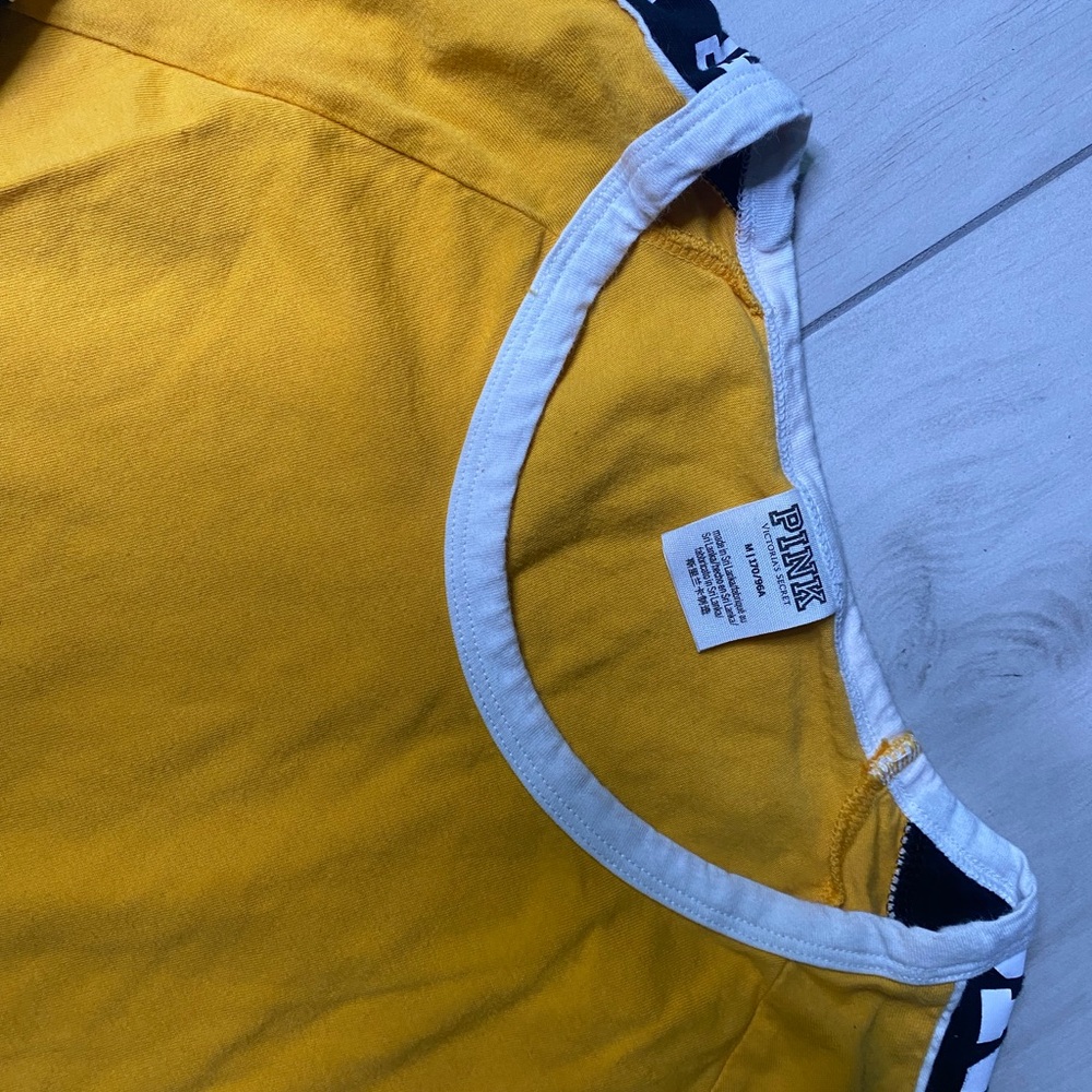 PINK Victoria's Secret Yellow Long Sleeve Tee - Picture 2 of 5